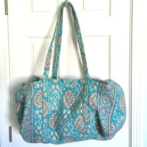 {Very Bradley} Large Travel Duffle - Turquoise